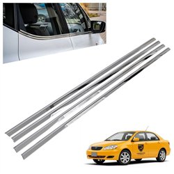 Listwy pod szyby boczne Toyota Corolla Sedan IX E120 4D 2002-2007 stal