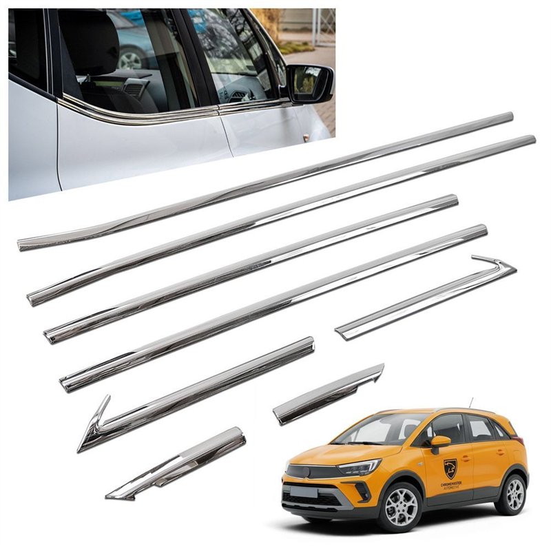 Listwy pod szyby boczne do Opel Crossland I 2021-2024 | stal