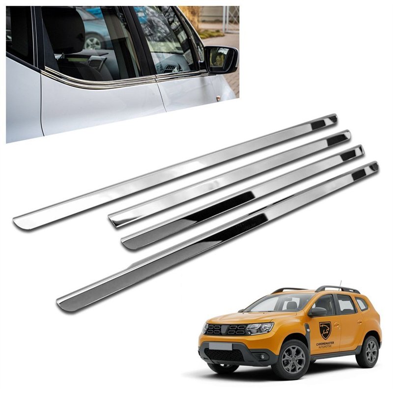 Listwy pod szyby boczne do Dacia Duster II 2018-2024 stal