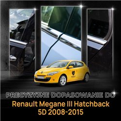 Listwy pod szyby boczne Renault Megane Hatchback III BZ 5D 2008-2015 sta
