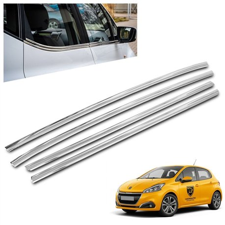 Listwy pod szyby boczne Peugeot 208 Hatchback I A9 C 5D 2012-2019 stal