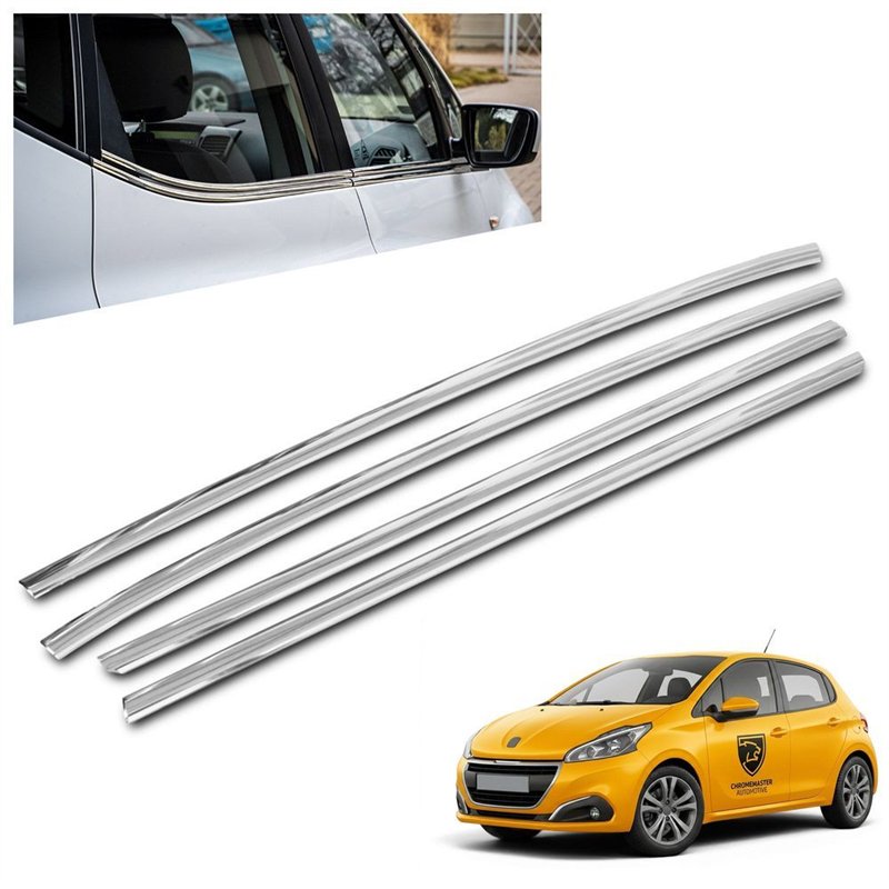 Listwy pod szyby boczne Peugeot 208 Hatchback I A9 C 5D 2012-2019 stal