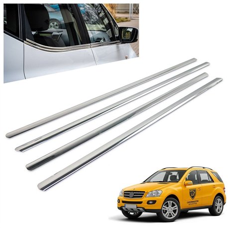 Listwy pod szyby boczne Mercedes M-Klasa (W164) 2005-2011 | stal