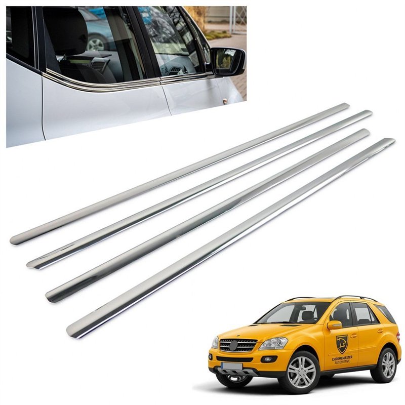 Listwy pod szyby boczne Mercedes M-Klasa (W164) 2005-2011 | stal