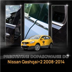 Lower side window trims for Nissan Qashqai+2 I J10 NJ10 2008-2014 steel