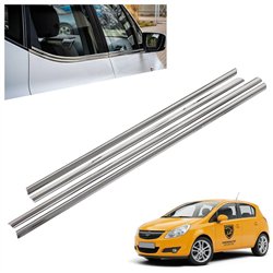 Lower side window trims for Opel Corsa Hatchback D S07 5D 2006-2014 steel