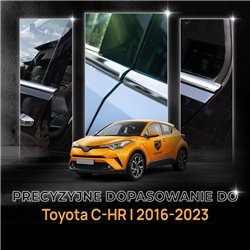 Lower side window trims for Toyota C-HR I AX10/AX50 2016-2023 Chrome steel