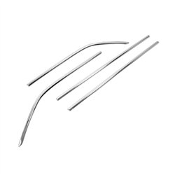Lower side window trims for Toyota C-HR I AX10/AX50 2016-2023 Chrome steel