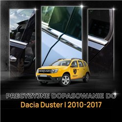 Lower side window trims for Dacia Duster I (HS) 2010-2017 | Chrome steel