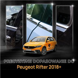 Listwy pod szyby boczne do Peugeot Rifter I (K9) 2018- | stal