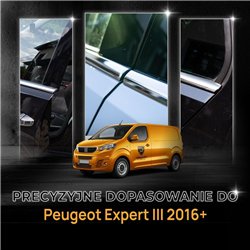 Lower side window trims for Peugeot Expert III (V) 2016- | Chrome steel