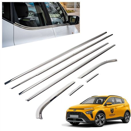 Listwy pod szyby boczne do Hyundai Bayon I (BC3 CUV) 2021- | stal