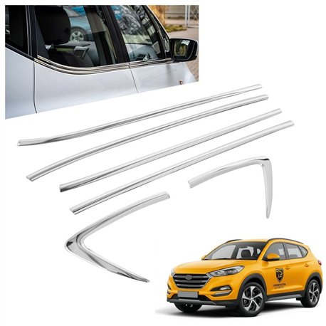 Listwy pod szyby boczne do Hyundai Tucson III 2015-2020 | stal