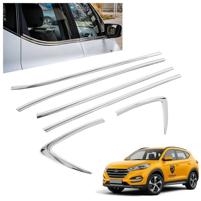 Listwy pod szyby boczne do Hyundai Tucson III 2015-2020 | stal
