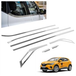 Lower side window trims for Renault Captur II RJB XJB/HJB/HJE 2020- steel