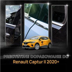 Lower side window trims for Renault Captur II RJB XJB/HJB/HJE 2020- steel