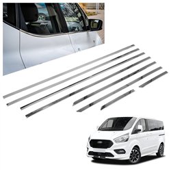 Listwy pod szyby boczne Ford Tourneo Custom I V362 L1 SWB 2012-2023 stal