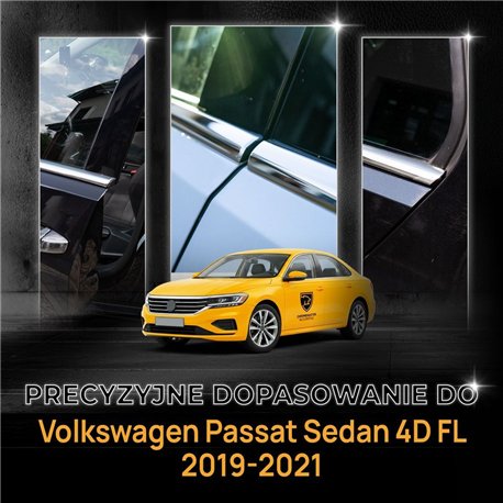 Listwy pod szyby boczne Volkswagen VW Passat Sedan VIII B8.5 3G 4D FL 20