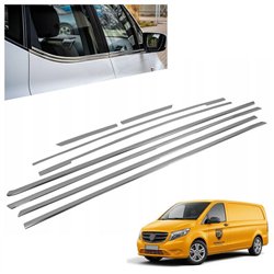 Listwy pod szyby boczne do Mercedes Vito (W447) 2014- stal