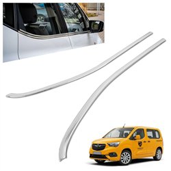 Listwy pod szyby boczne do Opel Combo E (K9) 2018- | Chrom stal