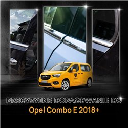 Listwy pod szyby boczne do Opel Combo E (K9) 2018- | Chrom stal