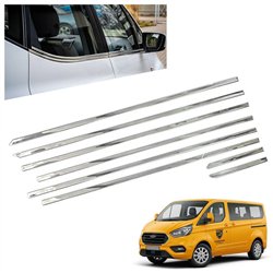 Listwy pod szyby boczne Ford Tourneo Custom I V362 L2 LWB 2012-2023 stal