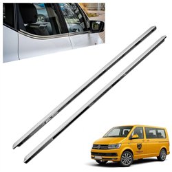 Listwy pod szyby boczne Volkswagen VW Multivan 2019-2022 | stal
