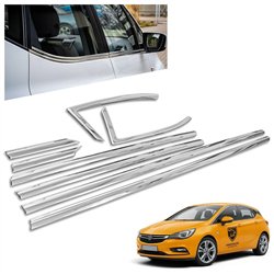 Listwy pod szyby boczne Opel Astra Hatchback K 5D 2015-2021 | stal