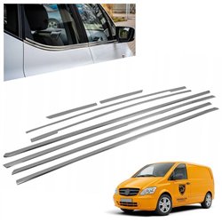 Listwy pod szyby boczne do Mercedes Vito (W447) 2014- stal