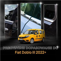 Listwy pod szyby boczne do Fiat Doblo III (510/511) 2022- | stal