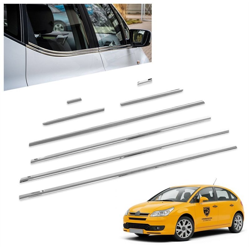 Listwy pod szyby boczne Citroen C4 Hatchback I 5D 2004-2010 | stal
