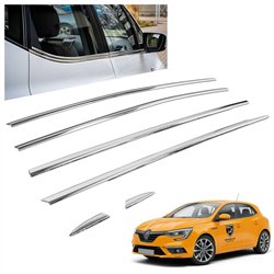 Listwy pod szyby boczne Renault Megane Hatchback IV RFB 5D 2016-2024 sta