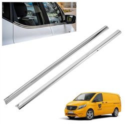 Listwy pod szyby boczne do Mercedes Vito (W447) 2014- | stal