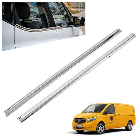 Listwy pod szyby boczne do Mercedes Vito (W447) 2014- | stal