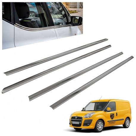 Listwy pod szyby boczne do Opel Combo D (X12) 2012-2018 | stal