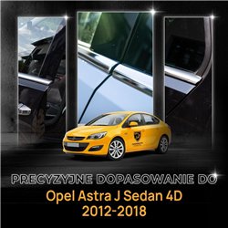 Listwy pod szyby boczne do Opel Astra Sedan J 4D 2012-2018 | stal
