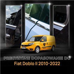 Listwy pod szyby boczne do Fiat Doblo II (263) 2010-2022 | stal