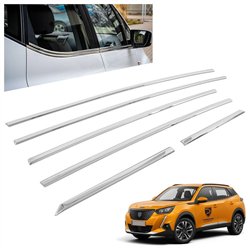 Listwy pod szyby boczne do Peugeot 2008 II (P24 | U) 2020- stal