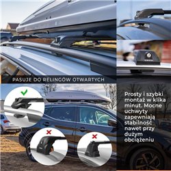 Bagażnik dachowy do Renault Kangoo III 2021- | Aluminium plastik