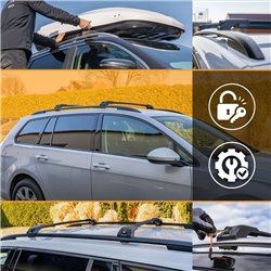 Bagażnik dachowy do Renault Kangoo III 2021- | Aluminium plastik