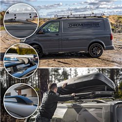 Split roof rails for Nissan Townstar I LONG 2022- | Solid Aluminum Plastic