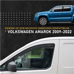Side window deflectors for Volkswagen VW Amarok I (2H) 2010-2020 | Plastic