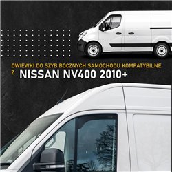 Front side window deflectors for Nissan NV400 I (M) 2010-2021 | Plastic