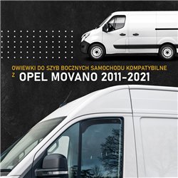 Front side window deflectors for Opel Movano B (X62) 2011-2021 | Plastic