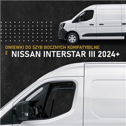 Owiewki szyb bocznych do Nissan Interstar III 2024- | plastik