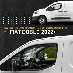 Front side window deflectors for Fiat Doblo III (510/511) 2022- | Plastic