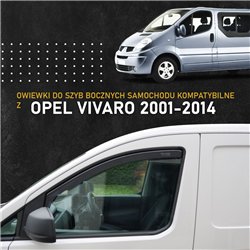 Owiewki szyb bocznych przednich Opel Vivaro A 2001-2014 | plastik
