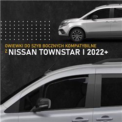 Owiewki szyb bocznych przednich Nissan Townstar I 2022- | plastik