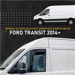 Front side window deflectors for Ford Transit VII (V363) 2014- | Plastic