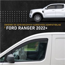 Owiewki szyb bocznych do Ford Ranger IV 2023- plastik